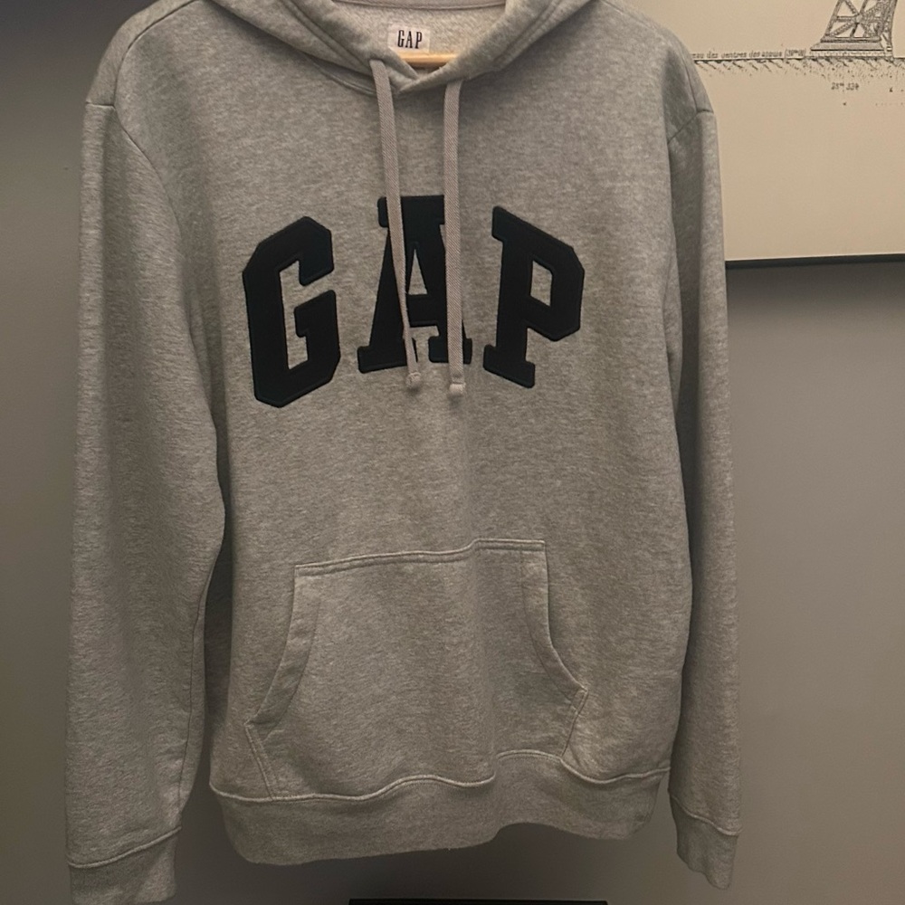 GAP Classic Gray Hoodie with Black Logo
